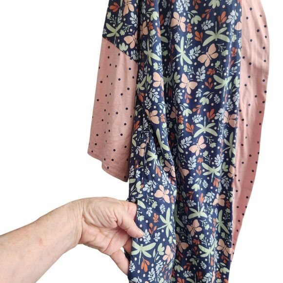 Pact Organic Cotton Robe-M/L-Bufferfly/Dragonfly/Floral-No Belt-Cottagecore - Picture 4 of 12